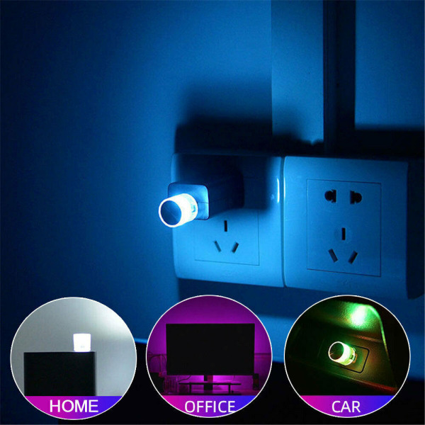 1x Mini-lamppu lisävarusteet USB LED auton sisätilojen neon-tunnelma