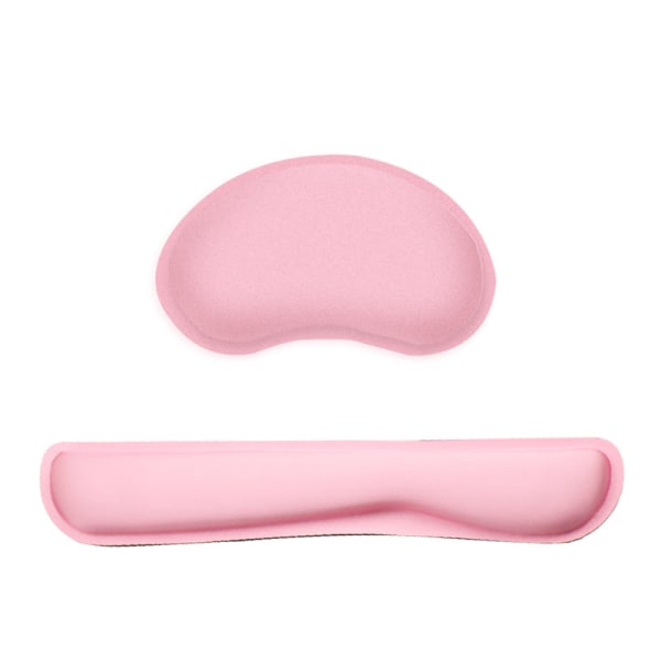 Et stykke pink Upgrade Cleanable PU Læder Keyboard Wrist Pillo