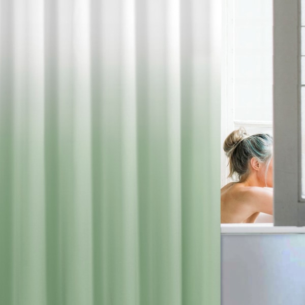 Duschdraperi 180 x 180 cm grönt duschdraperi vattentätt print
