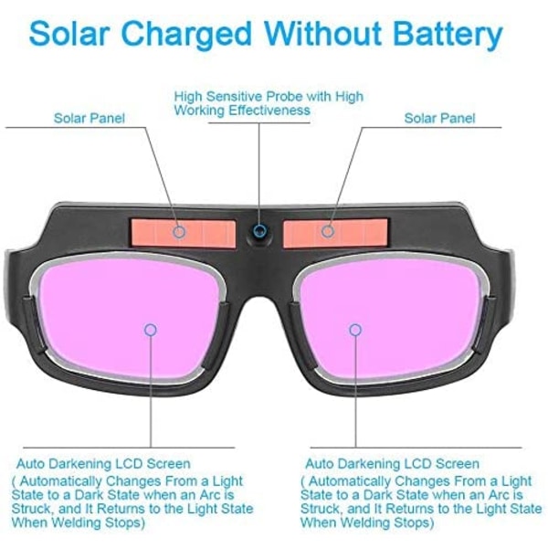 Svetsglasögon, automatiskt mörknande svetssolglasögon med uppdaterad