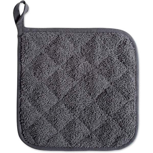 Tykk ren bomullsplassmatte (5 stk mørkegrå 18*18cm) s