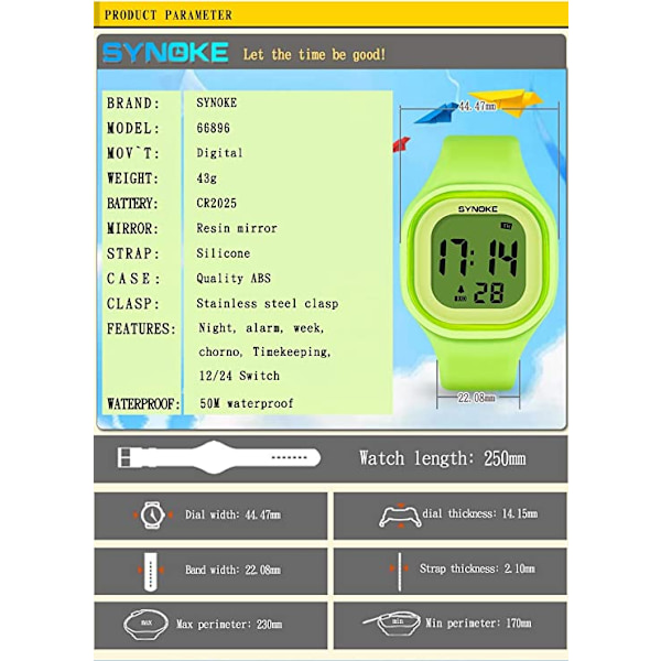Jelly koreansk version elektronisk ur til mandlige og kvindelige studerende