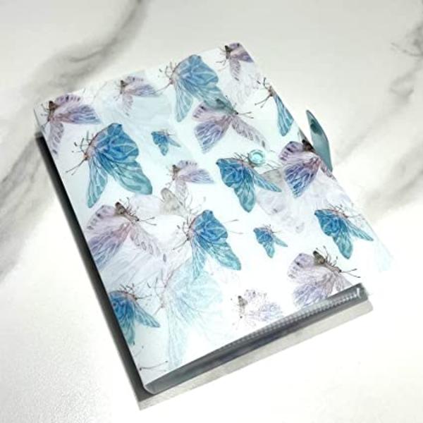 120 fack fjärilsnagelstickers förvaringsbok nagelkonstdekal