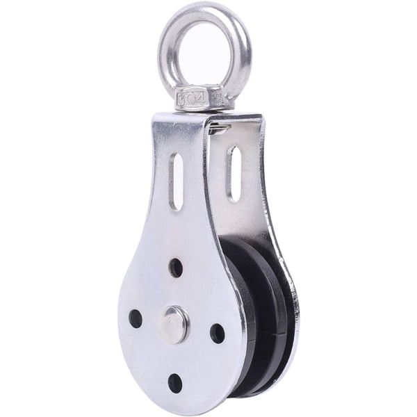 Lifting Pulley, 300kg Silent Pulley Stainless Steel Swivel Liftin