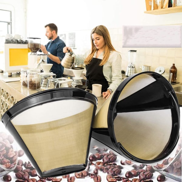 Universal permanent kaffefilter vaskbar og gjenbrukbar husholdning