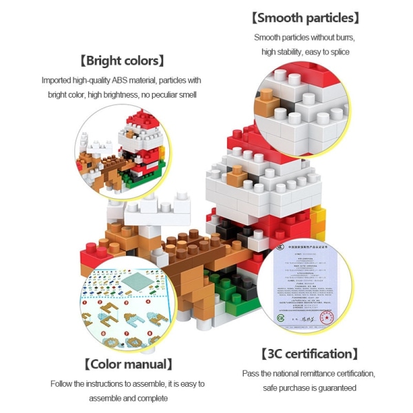 Jultomten Byggklossleksak Mini Byggkloss