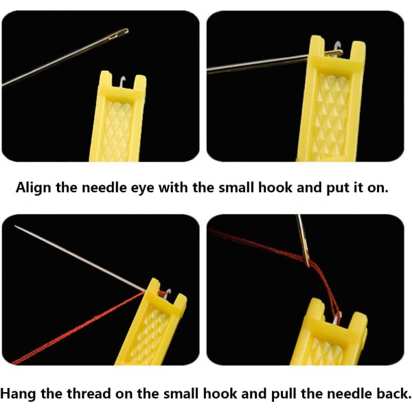 3-pack automatisk nålträdare, handhållen nål i plast