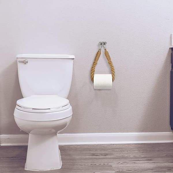 Selvklæbende bomuldsholder til toiletrulle, badeværelsespapirholder