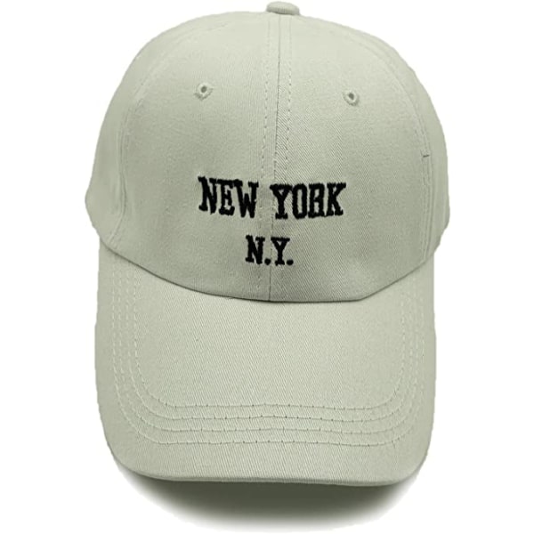 New York Cotton Baseball Cap Unisex Adjustable Washed Distressed