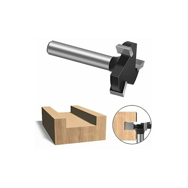 6mm Skaft CNC Spoilboard End Mill Overflatefreser, Wolframkarbid Freser for Trebearbeiding