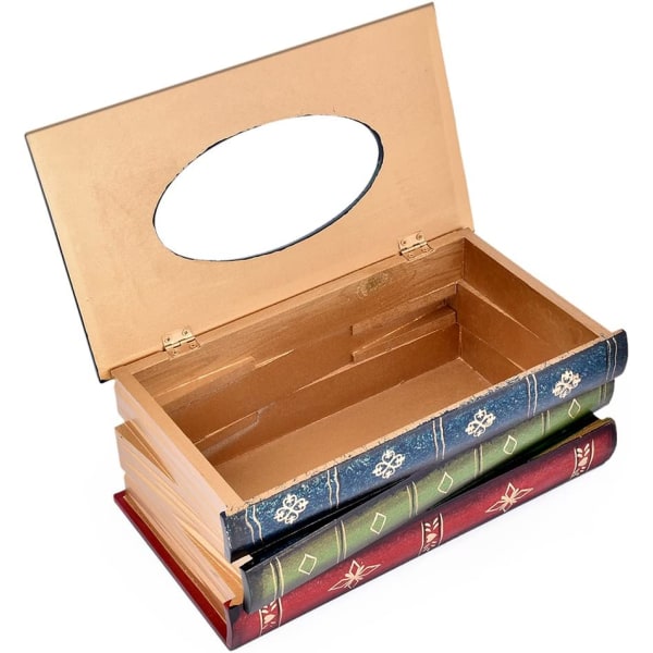 Tissue Box Retro Book Trepapirholder Papiroppbevaring til hjemmet