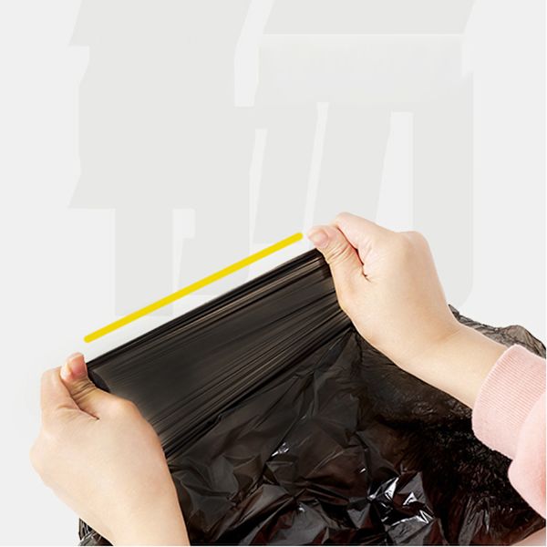 Svart Vattentät Ripstop Bin Bag Handtag (10 Rullar)