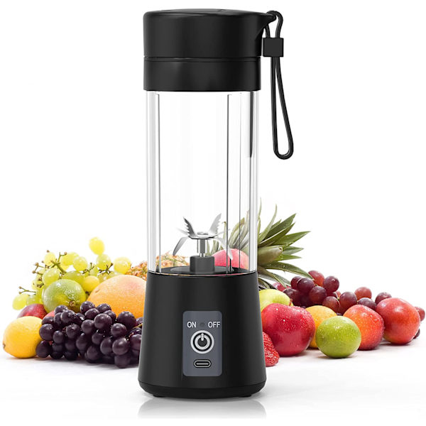 380ml Mini Bærbar Blender med Seks Blader, Personlig Størrelse