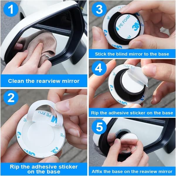 Blind Spot Mirror, 2 Pack Car Blind Spot Mirror HD Wide Angle Ro