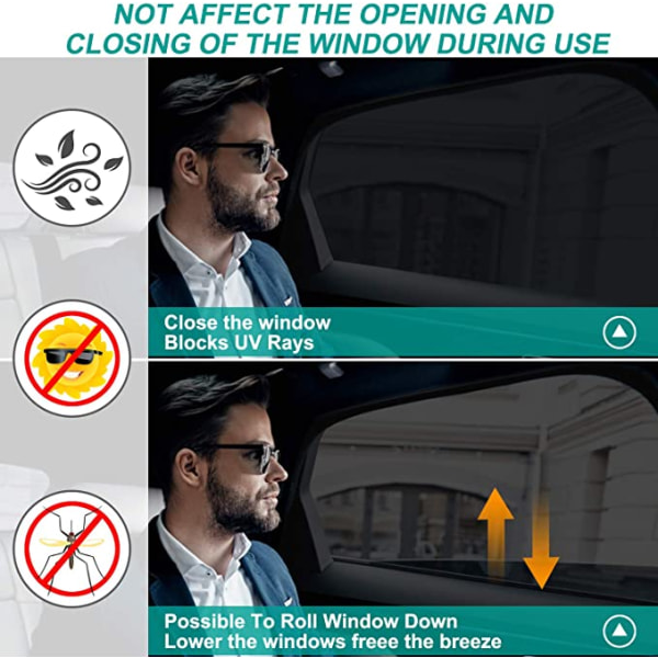 Baby Car Sun Shade, 2 st Car Sun Shade av Block UV Rays av Ki
