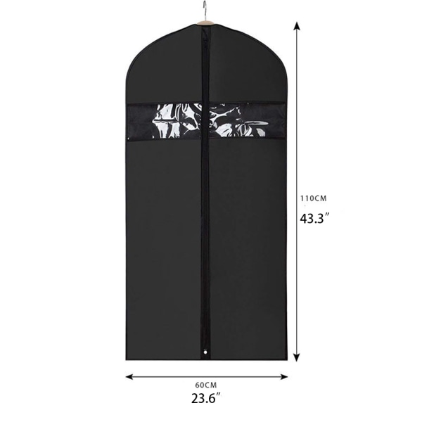 3-pack klädpåse 43,3\" Lätt kostymväska för förvaring i garderoben