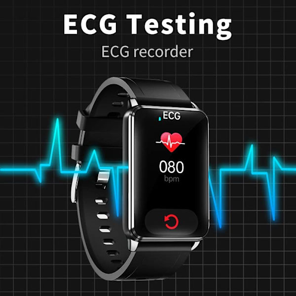 EP02 Blodsukker Smartklokke EKG+PPG HRV Hjertefrekvens Temp