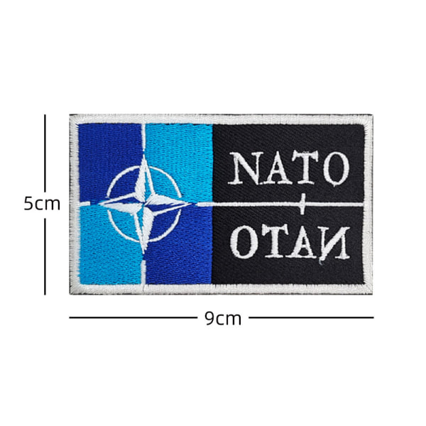15er-Pack Nato Flag -kangasmerkki Besticktes Abzeichen Velcro（2）