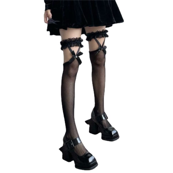 Stockings Thigh Highs Lace Knot Knee High Socks