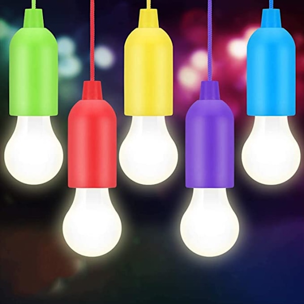 5-pack bärbara LED-sladdlampor, batteridriven LED-lampa
