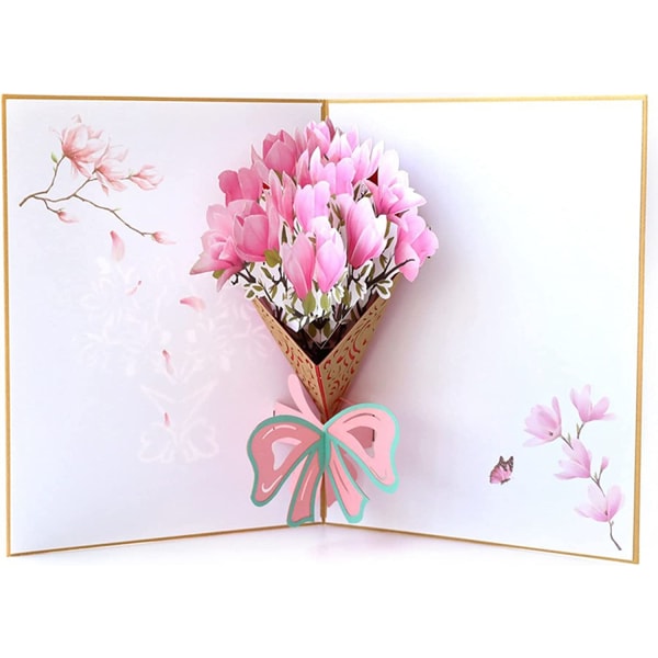 Flower Pop Up Card, 3d Birthday Pop Up Card, 3D Valentine's Day