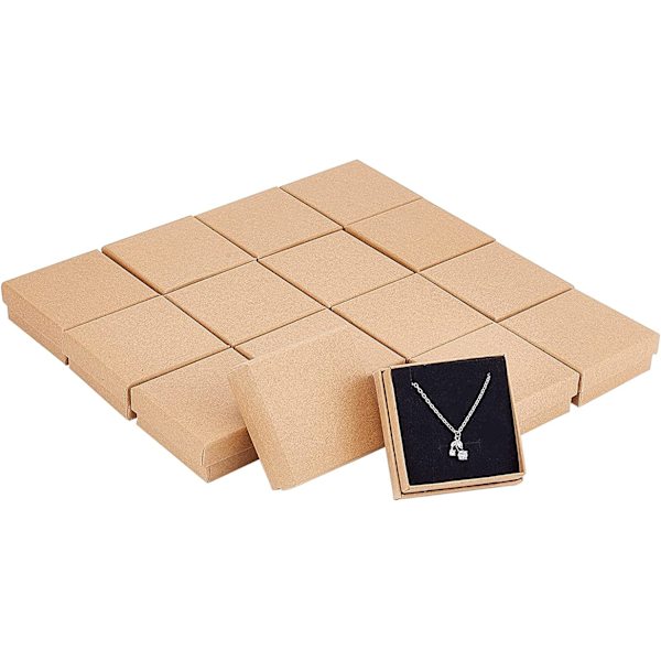 16 stk firkantede gaveesker 7 cm gaveeske for smykker armbånd hals