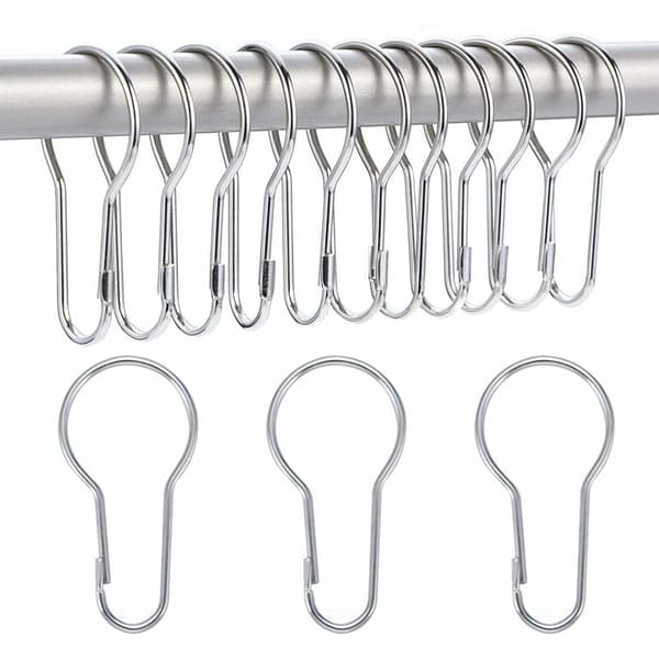 40-pack duschdraperiringar hängkrokar för sortering och organisering