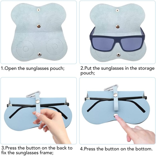 Brilleetui for kvinner, bærbart solbrilleetui Søte reisebriller