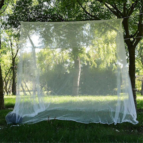200*180*150cm Camping Net Mail Hvidt Net Bærbart Firkant Foldbart