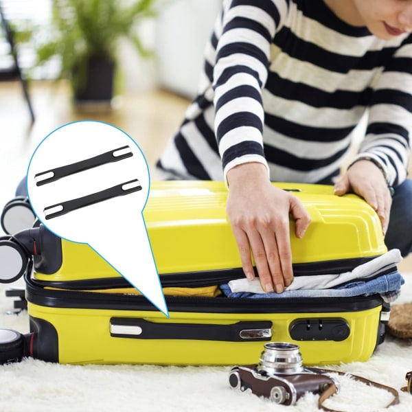 Svart - 2-delt bagasjehåndtak, erstatningshåndtak for bagasje, erstatningshåndtak for kofferter, bagasje, verktøykasser