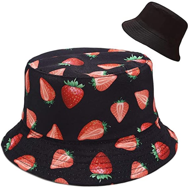 Vändbar hatt Bucket Hat Fiskesolhatt för kvinnor, flickor，St