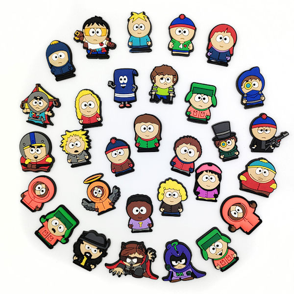 30 stk. 3D Clog Sandaler Smykker (South Park), Sko Charms, Søde