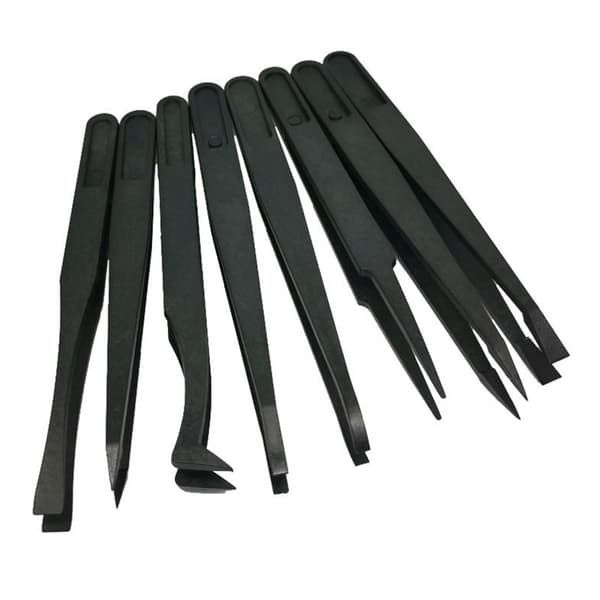 8-delad uppsättning handverktyg elastisk kolfiber antistatisk plast