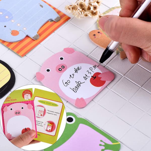 Mini Sticky Notes, 24 Pakker Farvede Sticky Notes, Køleskabs Sticky