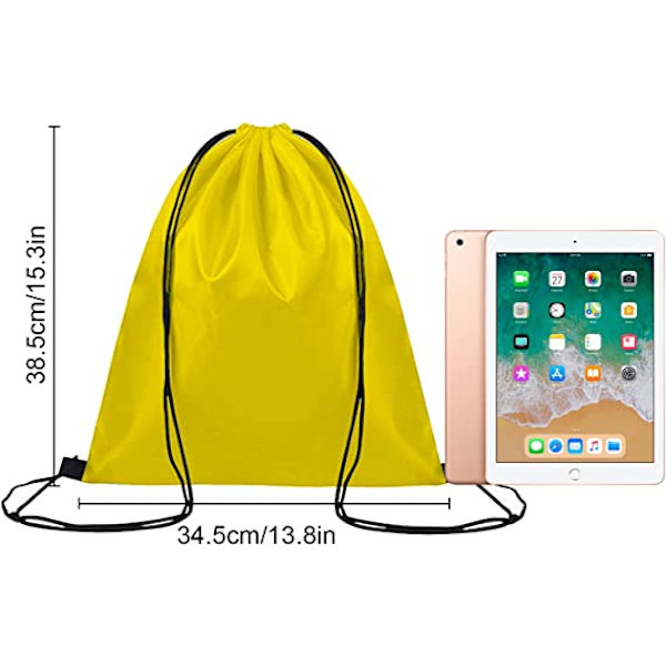 2 stk. Sports Drawstring Bag, Vandtæt Drawstring Rygsæk S