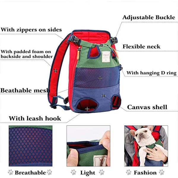Dog Carrier Backpack - Carrier Backpack för Small, Medium och La