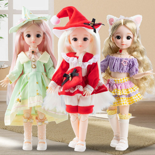 3 set prinsessklänningar 30cm docka modeklänning nya kläder byte