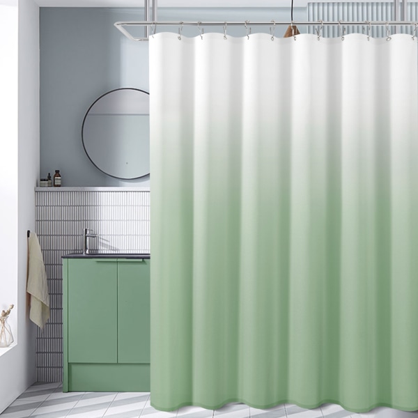 Duschdraperi 180 x 180 cm grönt duschdraperi vattentätt print