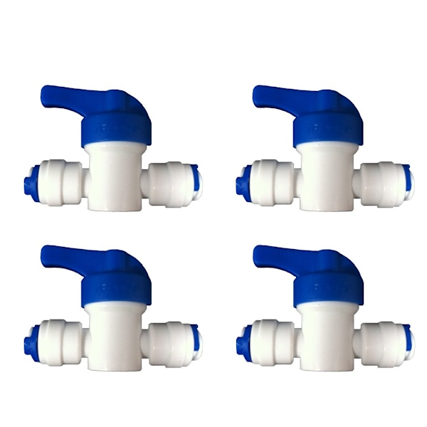 4-pack inbyggda kranventiler för 1/4\" LDPE kylskåp frys omvänd osmos