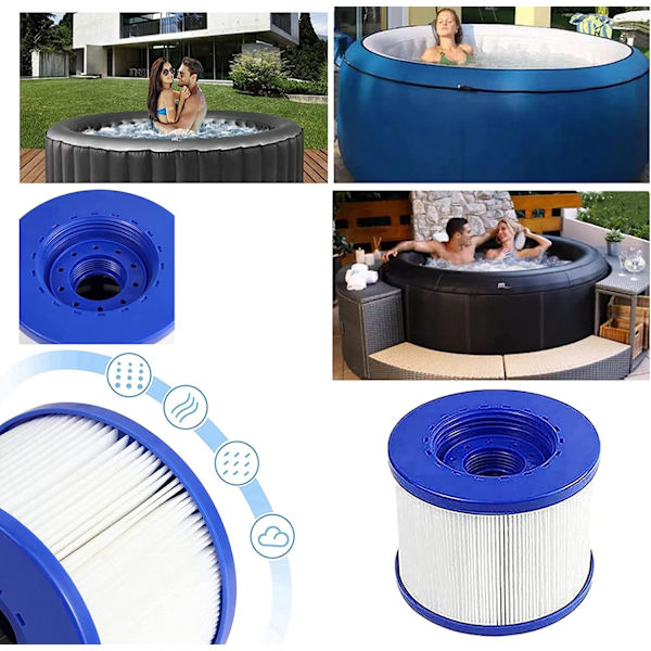 2 stk. Spa/Jacuzzi-filterpatroner med gevind