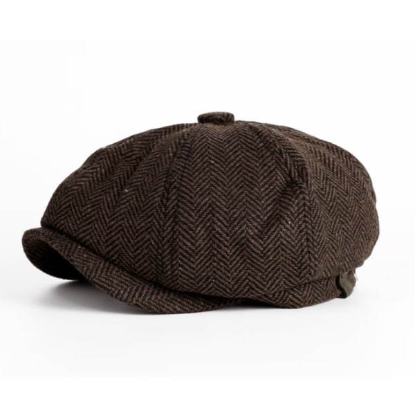 Mænd bladhat Chevron Baker dreng Cabbie flad hat Vintage avisdreng