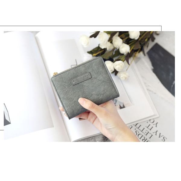 En gråblå pung, 11,5 cm × 10 cm × 2,5 cm, koreansk stil kvindelig s
