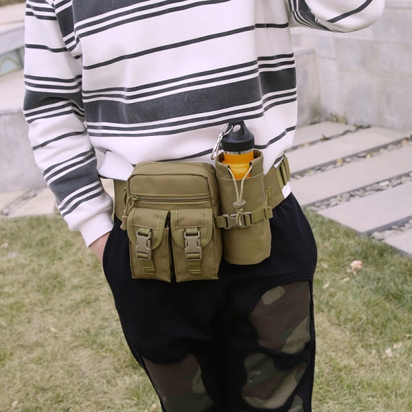Outdoor-Gürteltasche mit Wasserflaschentasche Camouflage Tactical