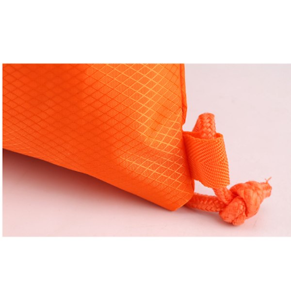 Rygsæk med snørelukning til sport og fitness, orange, 19,3x17 tommer