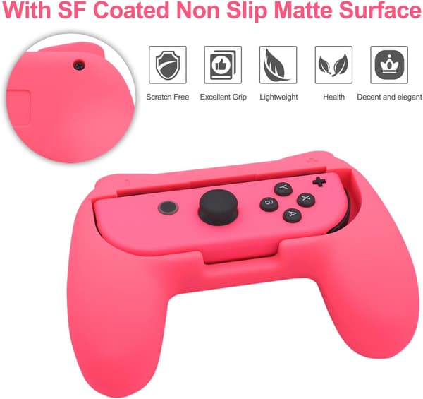 Set med 2 grepp (blå och röd) Kompatibel med Nintendo Switch&Swi