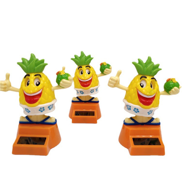 Solcells-doppande ananas huvud nickande Paparazi tecknad barn