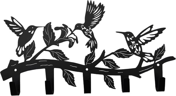Klädkrokar Väggkonst Dekor (kolibri)
