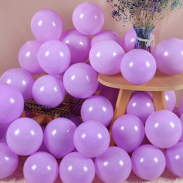 200 st Pastell Lila Ballong 5 Tum Mini Macaron Latex
