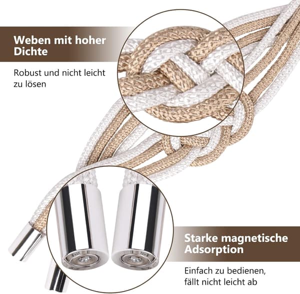 Magnetisk gardinbinder, gardinspænder, gardinholdere, Eleg