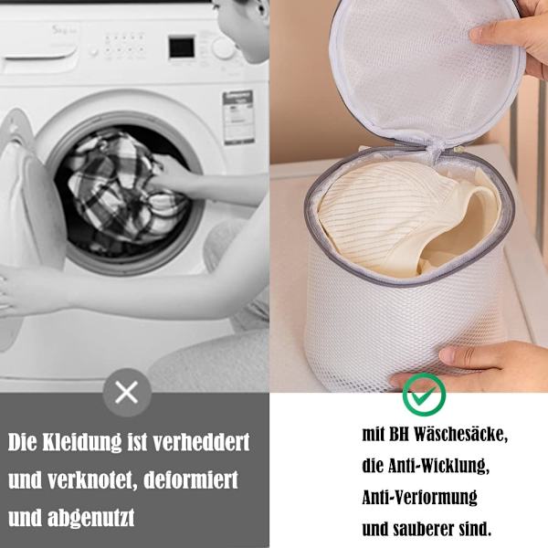 Svart 3-pack BH Tvättpåse, Tvättmaskin Tvättpåse med